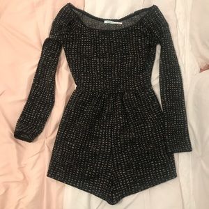 Kimchi Blue Long Sleeve Black Romper